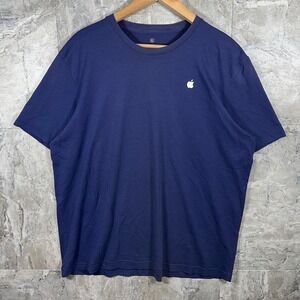 Apple Store Employee T-Shirt Size XL Navy Blue Crew Short Sleeve Casual Tee